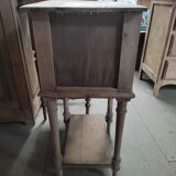 Table de chevet bois massif prête à peindre porte ancienne vintage brocanteespritdantan