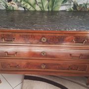 Commode louis XVI acajou plateau marbre