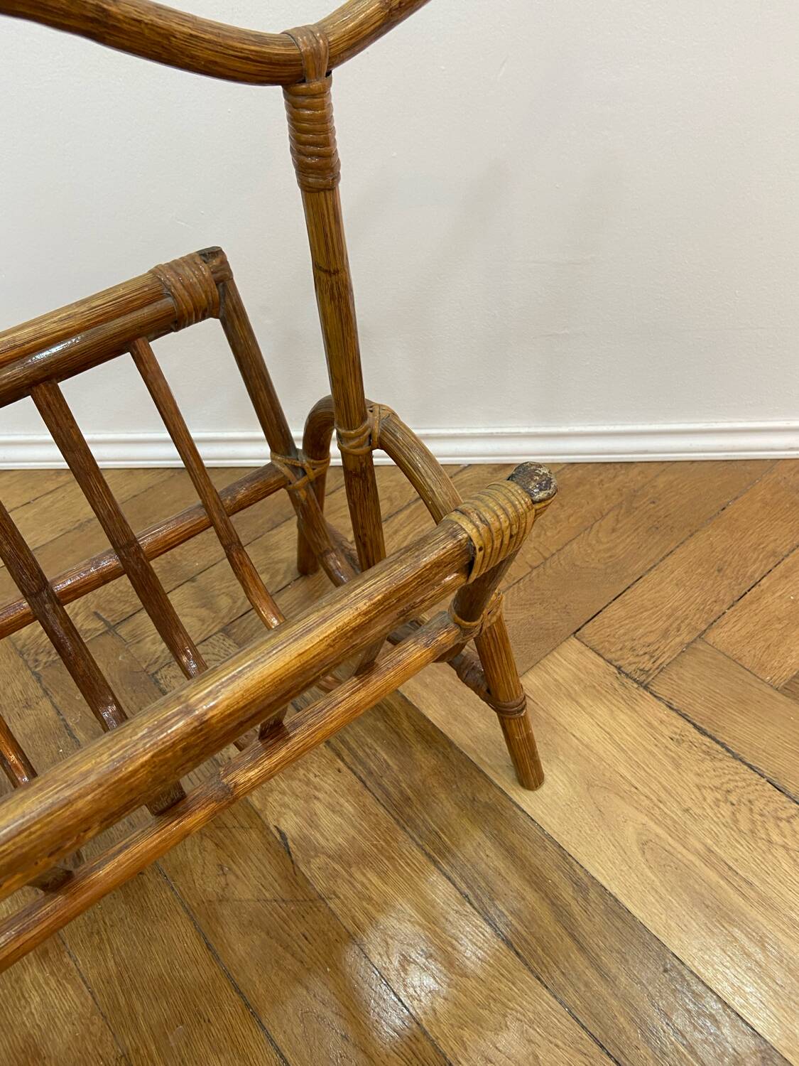 Wicker magazine rack