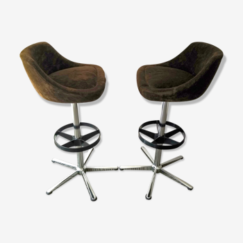 Pair of stools top of 70s/80s bar