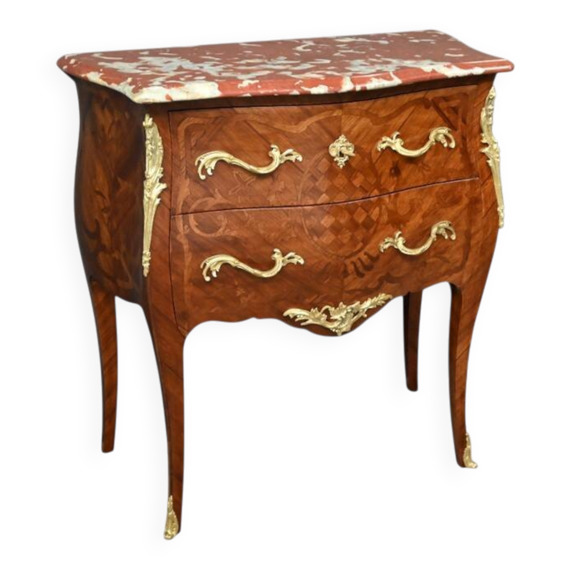 Mahogany chest of drawers, Louis XV style – 1st part of the 20th century