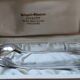 White box fork spoon silver plated