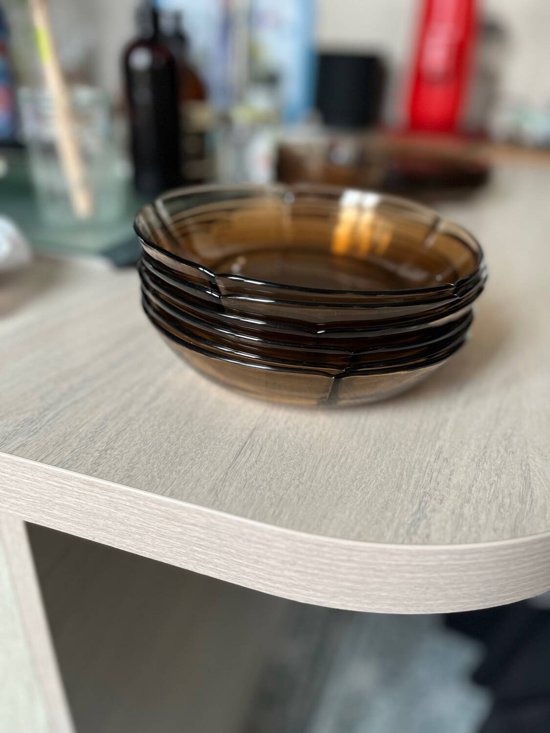 Duralex smoked glass service – petal model