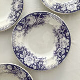 4 Sarreguemines "Jardinière" ironstone soup plates