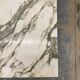 Table basse en marbre Arabescato 70s