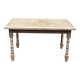 20th century extendable farmhouse dining table renovated in raw wood 225cm