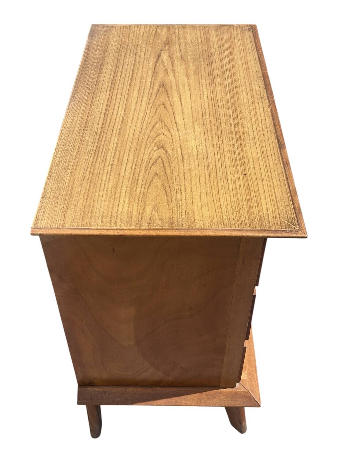 oak commode with tapered legs 1950