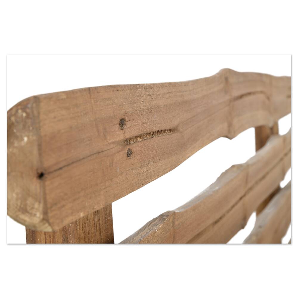 Banc rustique en rondins de bois
