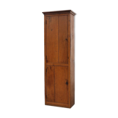 Armoire de monastère rustique française haute en chêne de la fin du XIXe siècle