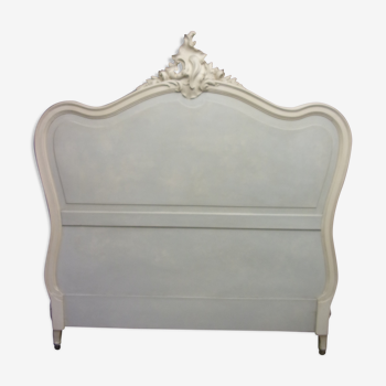 Tête de lit ancienne 140 cm style Louis XV relooké style gustavien