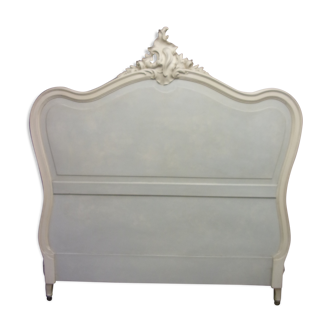 Tête de lit ancienne 140 cm style Louis XV relooké style gustavien