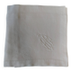 Antique linen napkin embroidered with RC monogram