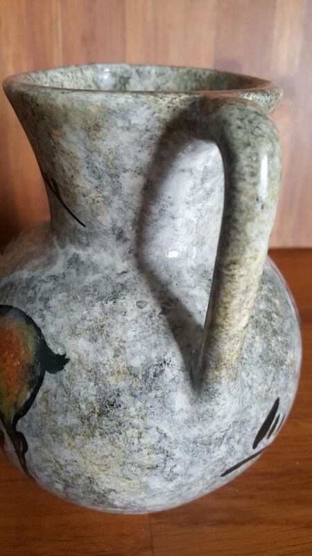 Vintage ceramic vase rock decoration