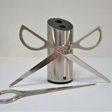 Stainless steel office set by Lerche Germany design 70s