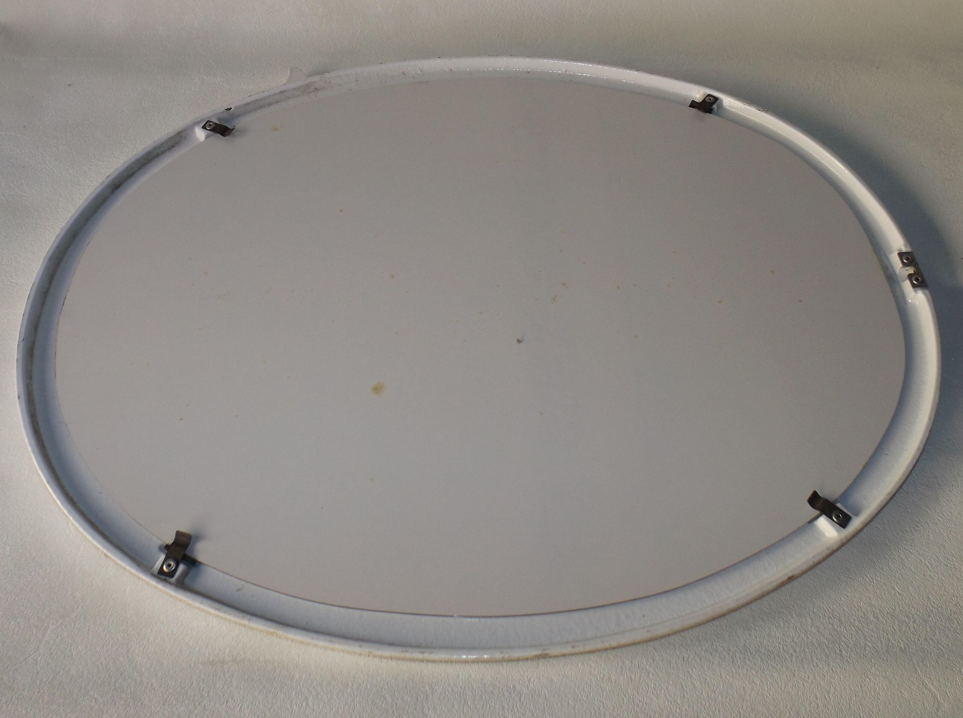 Miroir ovale 40 x 50 cm de salle de bains en fonte de fer style Art nouveau, Shabby Chic
