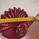 Vallauris red burgundy shell ashtray pocket emptier from the 60s