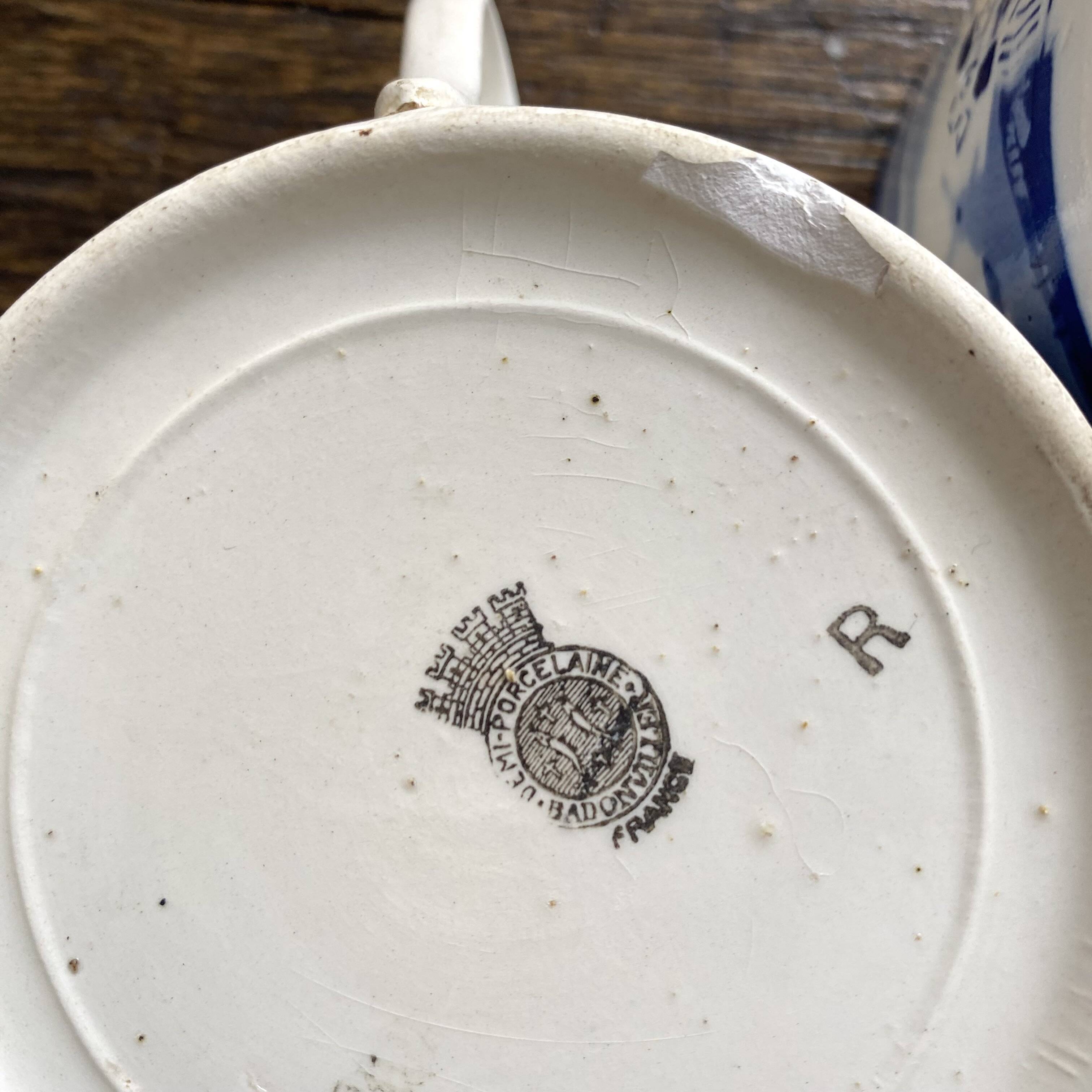 Antique tea or chocolate cups from Badonviller.