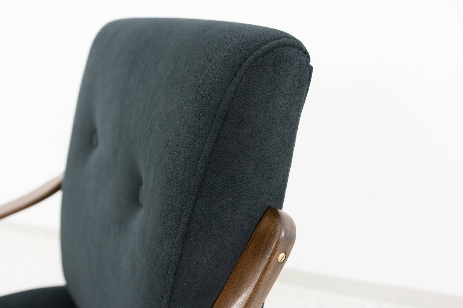 Black armchair by Jaroslav Šmídek for TON, Czechoslovakia, 1960's