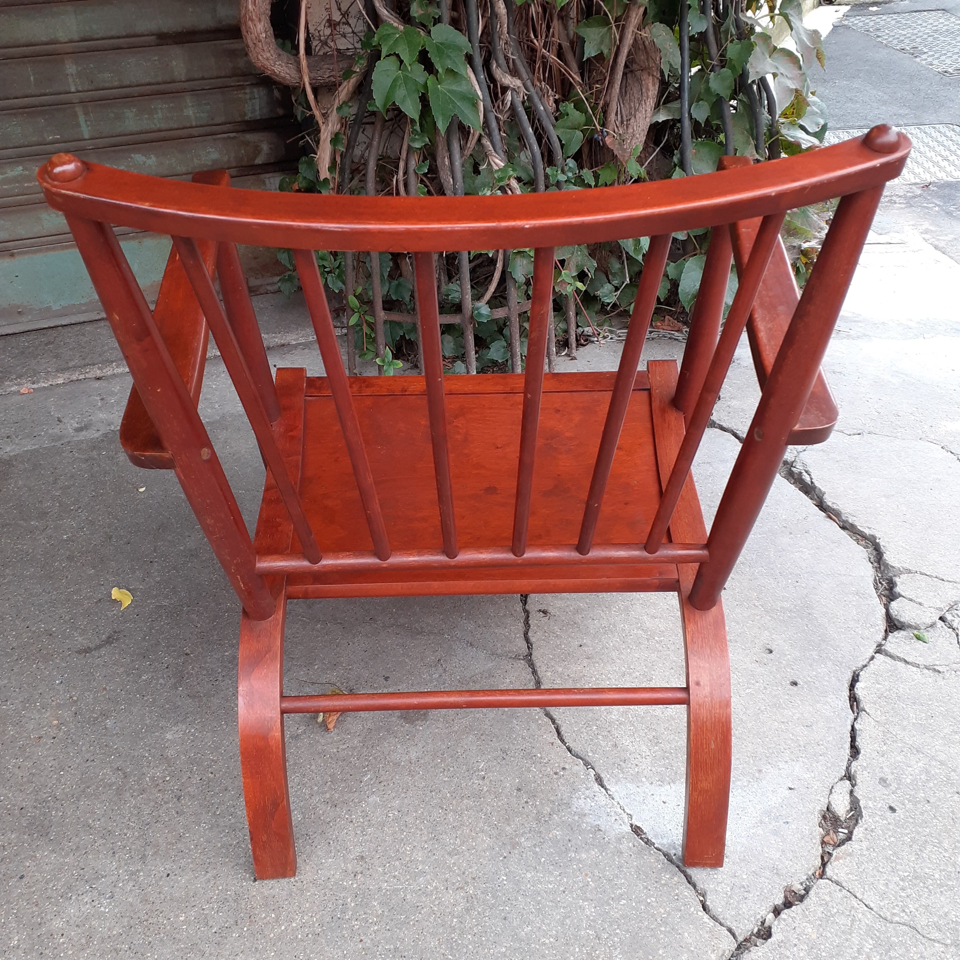 Scandinavian wooden armchair