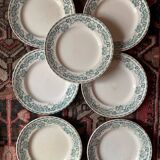 7 flat iron earth plates from Moulin des loups & Hamage.