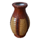 vase in natural woven fiber, handmade, bohemian country decoration