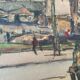 André Duculty (1912-1990) Watercolor on paper "Stoven, industrial zone" Signed lower right and