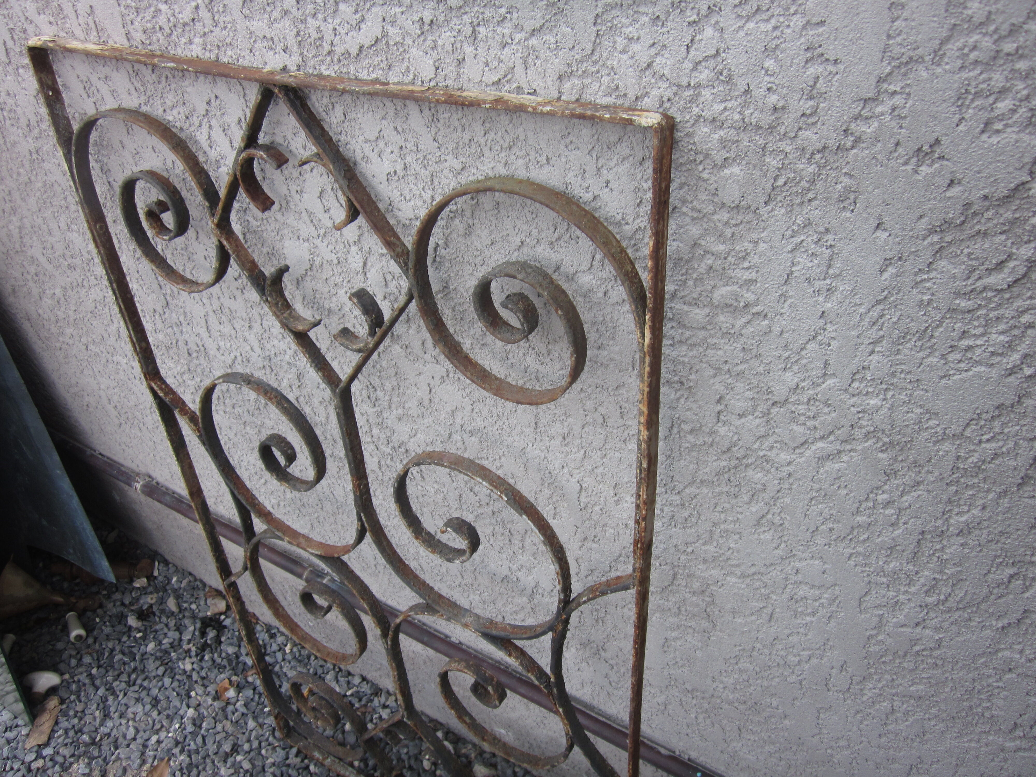 old wrought iron grid