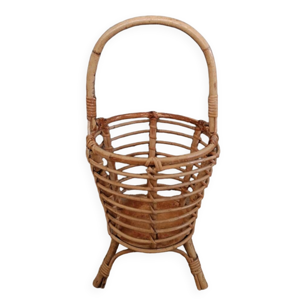 Panier en osier rotin vintage — Beyit