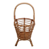Vintage rattan wicker basket