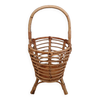 Vintage rattan wicker basket