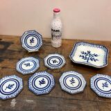 Glass underside and ceramic ramekin Gien France 60s