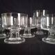 Set of 10 Art Deco crystal footed bowls.