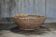 Old wicker basket, straw and bramble, woven basket, countryside.