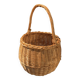 Vintage woven wicker round basket