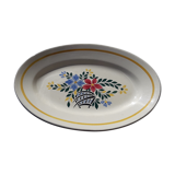 Plat ovale en faïence  modèle Versailles pour les galeries Lafayette L  34,5 cm