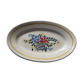 Plat ovale en faïence  modèle Versailles pour les galeries Lafayette L  34,5 cm
