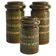Vases en grès jaune et vert par Aldo Londi pour Bitossi, Italie, ensemble de 3