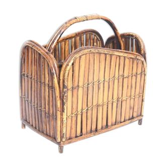 Porte-revues en rotin & bambou