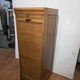 Art Deco curtain cabinet from the 1930s in oak with interior drawers, 120cm H.