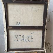 Peinture à l’huile nature morte signée « Beaucé » 57 x 52 cm