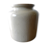 Pot en grès vernissé crème