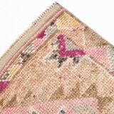 3x12 Pink & Cream Turkish Runner Rug, 80x364Cm