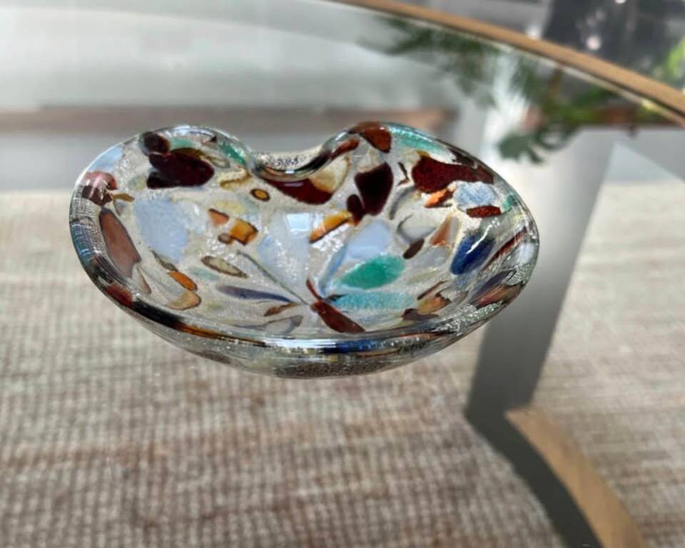 Vintage Murano glass ashtray/coin tray