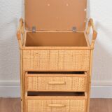 Small rattan chest of drawers