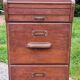 Oak craft cabinet with 5 drawers from the 1930s/1950s