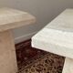 Duo of vintage travertine coffee tables and side tables