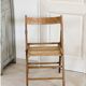 Pair of folding wooden chairs