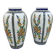 Pair of Boch Frères La Louvière vases, floral decoration signed Charles Catteau
