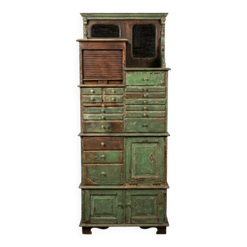 Rare grand Cabinet dentaire ancien The Cabinet Company n 53 en acajou