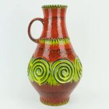 vintage 1960s 70s jasba ceramic VASE floor vase model N 322 13 45 squiggle pattern